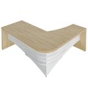 Ver imagem 5 de Mesa para Escritório em L Esquerdo 200x180cm Atria Executiva A02 Carvalho Branco - Lyam Decor