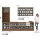 Ver imagem 2 de Cozinha Completa 6 Peças com Torre Quente Yasmin Espresso Móveis