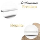 Ver imagem 2 de Puxador de Móveis Armário Gavetas Clean Reto 300mm Alumínio - Branco