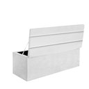 Ver imagem 3 de Calçadeira Baú Recamier King 190CM Argentina Courino Branco - D A DECOR