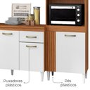 Ver imagem 5 de Cozinha Modulada Balcao com Tampo 240 Cm Mdp Vitoria Armoveis - Cinamomo Branco