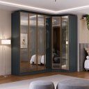 Ver imagem 1 de Roupeiro Modulado Ravi em Mdf 243,5cm 6 Portas Reflecta Grafitto 1110