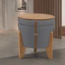 Ver imagem 2 de Puff Flex Veludo Base Tampo Imbuia