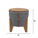 Ver imagem 4 de Puff Flex Veludo Base Tampo Imbuia