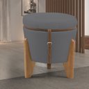 Ver imagem 1 de Puff Flex Veludo Base Tampo Imbuia