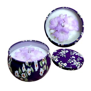Vela Aromática Ecológica Perfumada Lata Decorativa Flor
