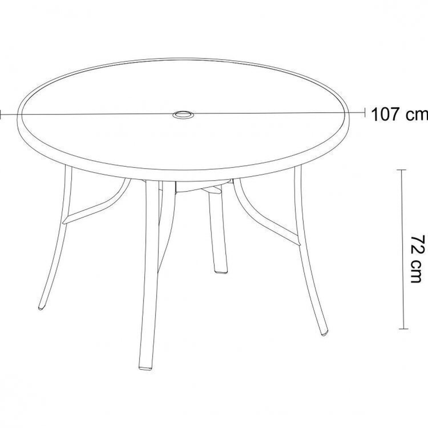 Conjunto de Mesa e Cadeira para Jardim com 1 Mesa Macae e 4 Cadeiras Angra - 5