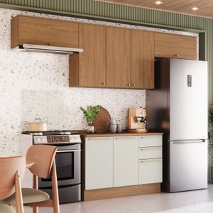 Cozinha Compacta 4 Peças com com Tampo Yasmin Espresso Móveis