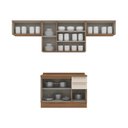 Ver imagem 3 de Cozinha Compacta 4 Peças com com Tampo Yasmin Espresso Móveis