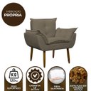 Ver imagem 7 de Kit 4 Poltronas Decorativa Sala e Quarto Opala Suede Herrero:cappuccino