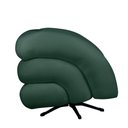 Ver imagem 7 de Poltrona Decorativa Micheli Base Giratória e Balanço Veludo Cor Verde