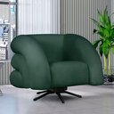 Ver imagem 4 de Poltrona Decorativa Micheli Base Giratória e Balanço Veludo Cor Verde