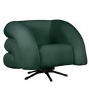 Ver imagem 1 de Poltrona Decorativa Micheli Base Giratória e Balanço Veludo Cor Verde