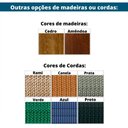 Ver imagem 2 de Mesa De Centro Saibi Ozki 120 Cm Madeira Eucalipto Cedro Corda Plana Azul E Tampo De Vidro