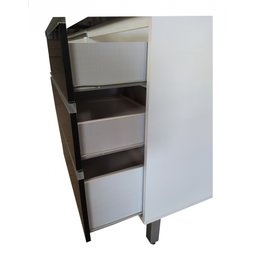 GABINETE P/ PIA 2 METROS 100% MDF PUXADOR ALUMÍNIO OFERTA BRANCO PASSE BEM 67 - 4