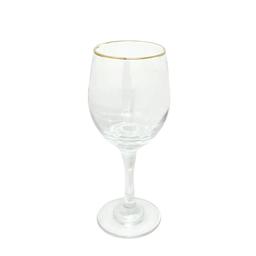 Conjunto 6 Taças Vinho Agua Refrigerante Borda Dourada 400ml - 2