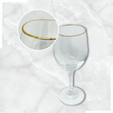 Ver imagem 5 de Conjunto 6 Taças Vinho Agua Refrigerante Borda Dourada 400ml