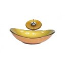 Ver imagem 1 de Cuba de Vidro Oval Chanfrada 46cm com Válvula Clicke Torneira Metal