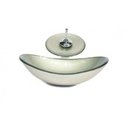 Ver imagem 1 de Cuba de Vidro Oval Chanfrada 46cm com Válvula e Torneira Metal