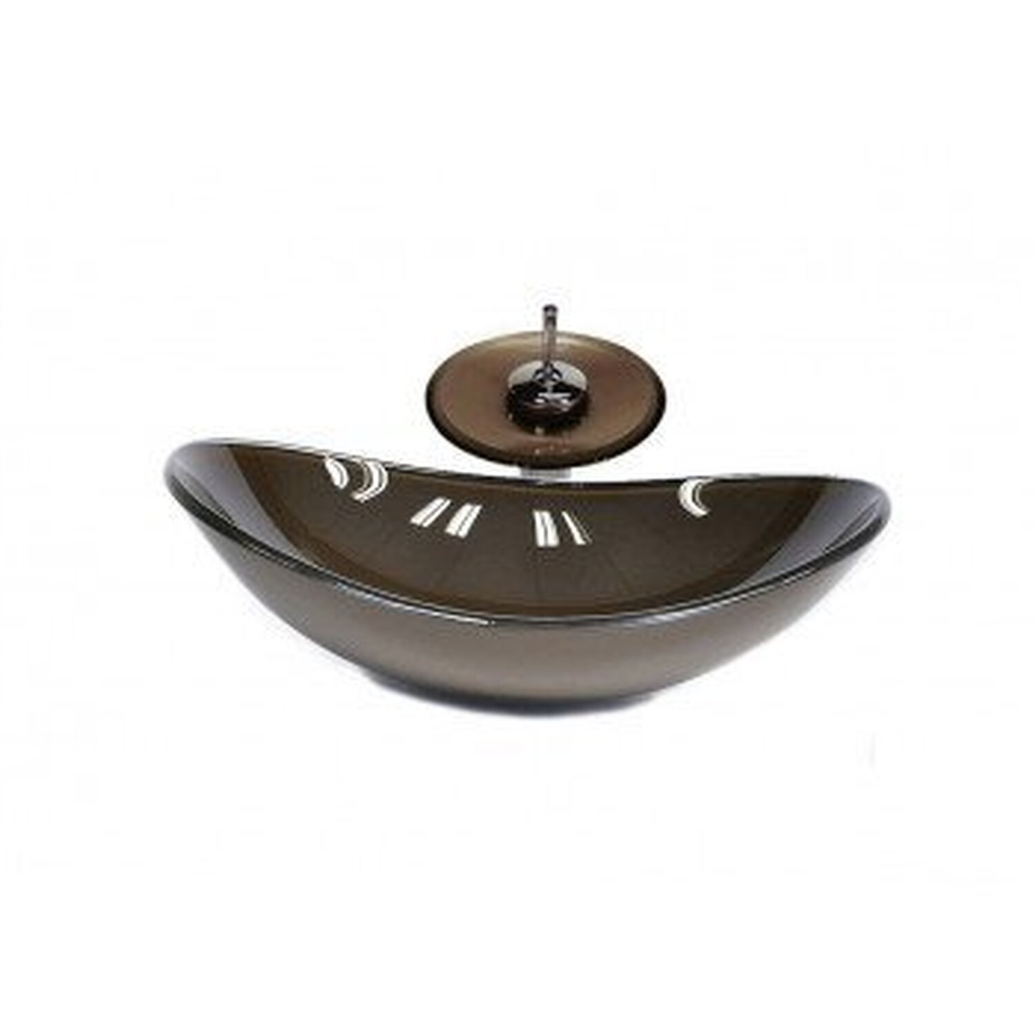 Cuba de Vidro Oval Chanfrada 46cm - 1