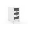 Multiuso Quarto Carrinho de Maquiagem PE2013 c/ 3 Portas e Rodízios Branco - Tecno Mobili - 1