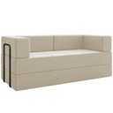 Ver imagem 1 de Sofa Cama Modular 2 Lugares 160 Cm Monaco Linho Bege Vconcept