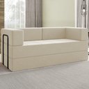 Ver imagem 2 de Sofa Cama Modular 2 Lugares 160 Cm Monaco Linho Bege Vconcept
