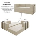 Ver imagem 5 de Sofa Cama Modular 2 Lugares 160 Cm Monaco Linho Bege Vconcept