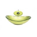 Ver imagem 1 de Cuba de Vidro Oval Chanfrada 46cm com Válvula e Torneira Metal