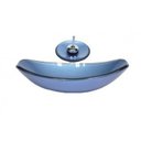 Ver imagem 1 de Cuba de Vidro Oval Chanfrada 51cm com Válvula Clicke Torneira Metal