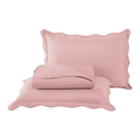 Ver imagem 4 de Cobre Leito Colcha Casal 3 Peças com Porta Travesseiro Aba Americana Bolinha Rosa