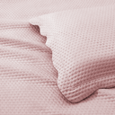 Ver imagem 2 de Cobre Leito Colcha Casal 3 Peças com Porta Travesseiro Aba Americana Bolinha Rosa