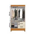 Ver imagem 3 de Guarda Roupa Mobi 4 Portas 2 Gavetas Cinamomo/off White
