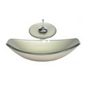 Ver imagem 1 de Cuba de Vidro Oval Chanfrada 51cm com Válvula Clicke Torneira Metal
