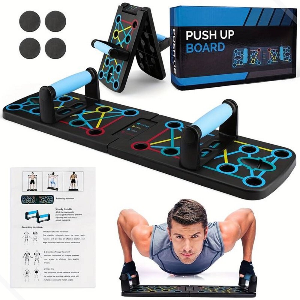 Prancha Push Up Board Multifuncional Exercícios Força Portátil Flexão