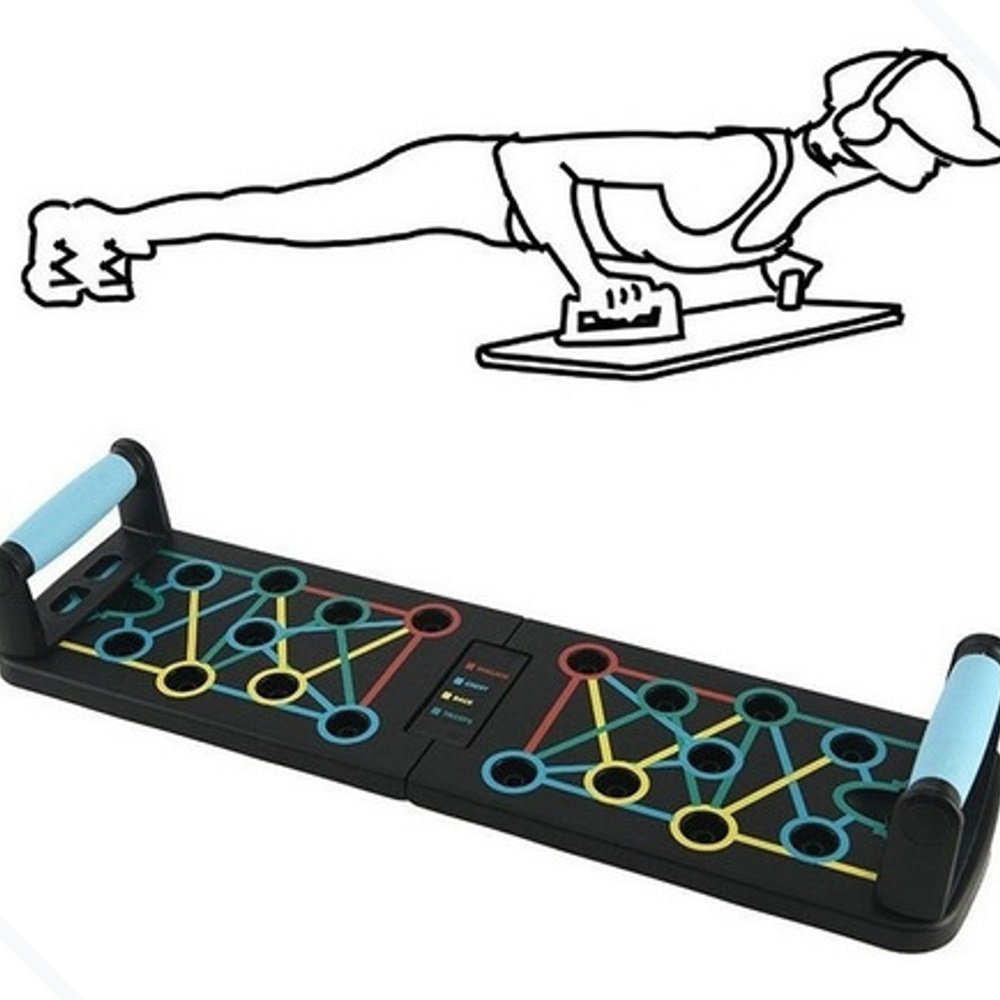 Prancha Push Up Board Multifuncional Exercícios Força Portátil Flexão - 8