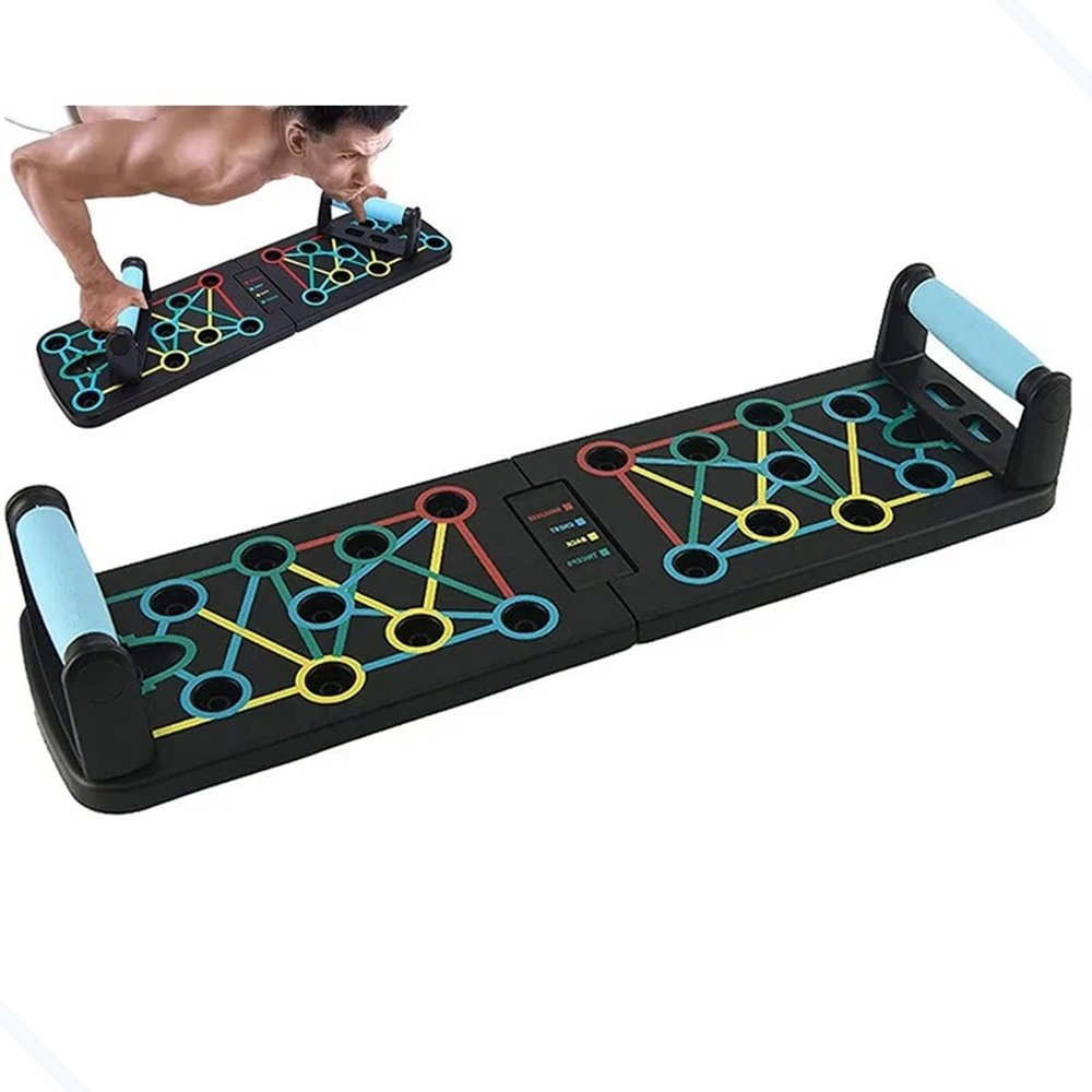 Prancha Push Up Board Multifuncional Exercícios Força Portátil Flexão - 3