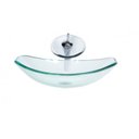 Ver imagem 1 de Cuba de Vidro Oval Chanfrada 46cm com Válvula Torneira Cascata