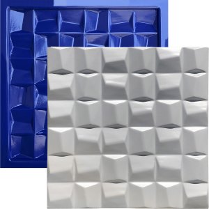 Forma 3D Gesso e Cimento ABS 1mm - Tile 35x35 cm