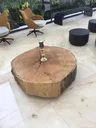 Ver imagem 5 de Mesa de Centro D1000 a 1100mm - Espessura de 12cm - C/ Rodízio de Silicone Incolor 150mm