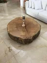 Ver imagem 3 de Mesa de Centro D1000 a 1100mm - Espessura de 12cm - C/ Rodízio de Silicone Incolor 150mm