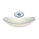 Ver imagem 1 de Cuba de Vidro Oval Chanfrada 46cm com Válvula Torneira Casacata