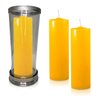 Kit Copo Suporte Vidro para Vela + 3 Velas Votivas 7 Dias Amarela com Essência Mel 250g Ck 7dmel+sup - 1