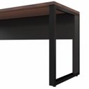 Ver mais imagens de Escrivaninha Mesa Escritório Diretor com Caixa de Tomadas 150cm Industrial Louro Preto