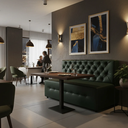 Ver imagem 3 de Sofá Booth Bellaggio 1,20m Restaurante Lanchonete Pro:verde