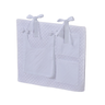 Porta Treco e Fralda Organizador Quarto de Bebê Menino Menina 1 Peça com Laço:branco - 2