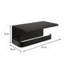 Kit Acessórios para Banheiro Preto 6 Peças C/suporte Celular - 3