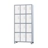 Armário Roupeiro de Aço para Vestiário 12 Portas Locker Branco com Chave - 1