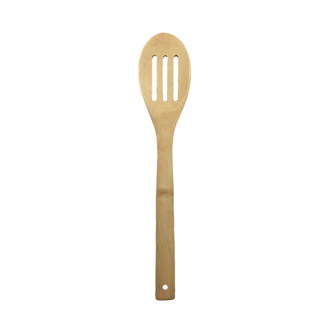 Colher Vazada de Bambu Mozcada 30cm Organica Multiuso