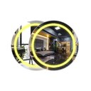 Ver imagem 1 de Kit 2 Espelho Redondo Jateado com Led 80x80